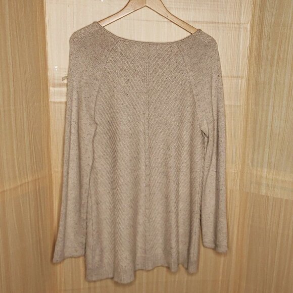 J. Jill Womens Oatmeal Lagan Look Oversized Textured Sweater Small - Picture 2 of 6
